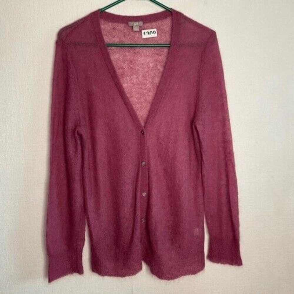 NWOT J.‎ Jill Pink Crochet Lightweight Button Front Cardigan Women L China
